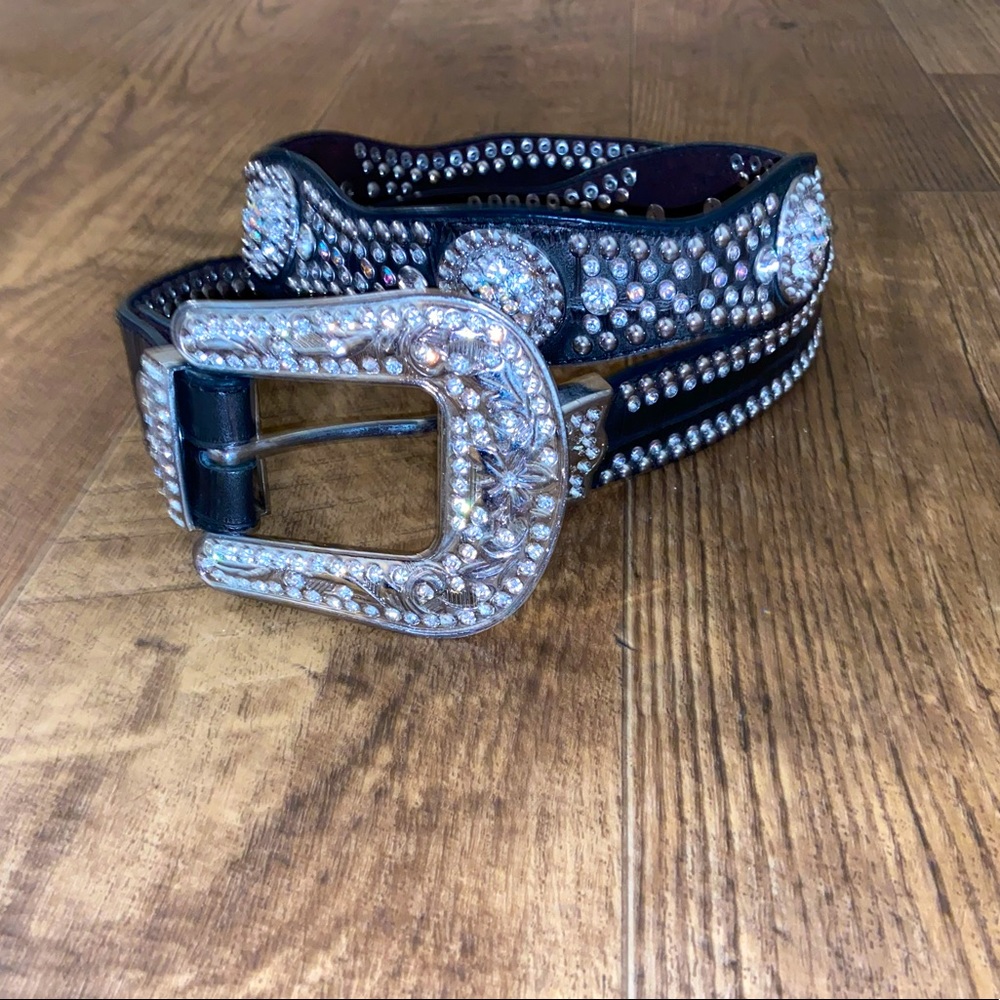 Nacona Western rhinestone belt
